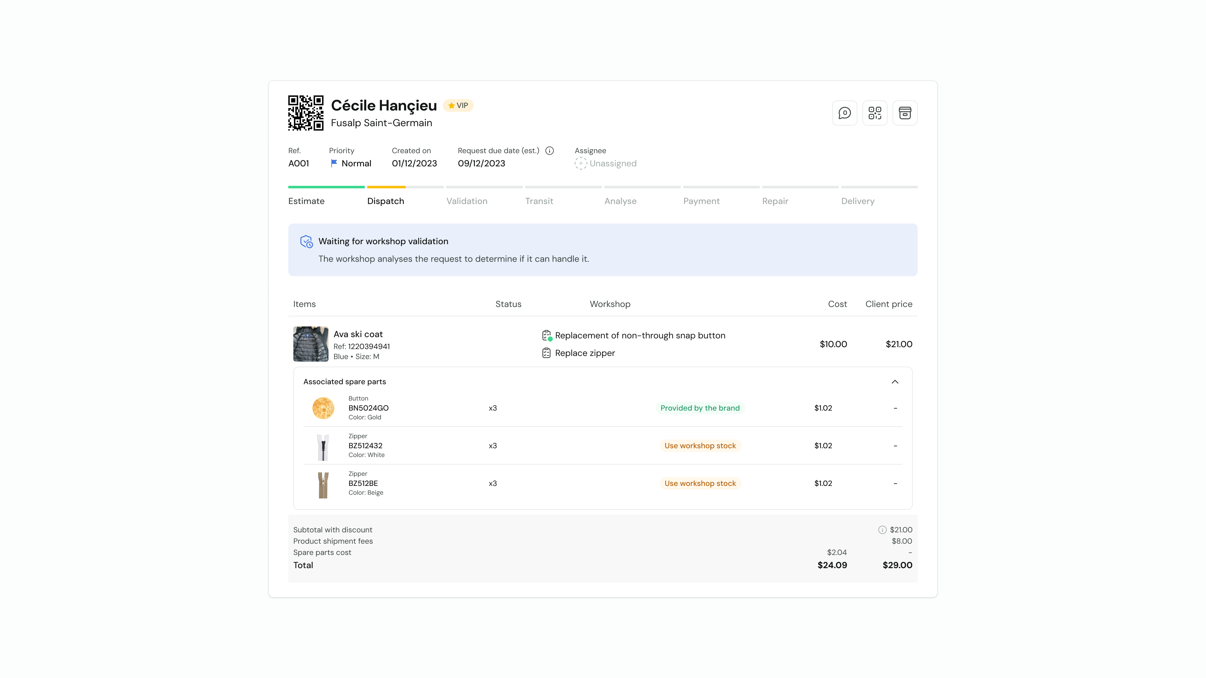 Prolong luxury repair platform design