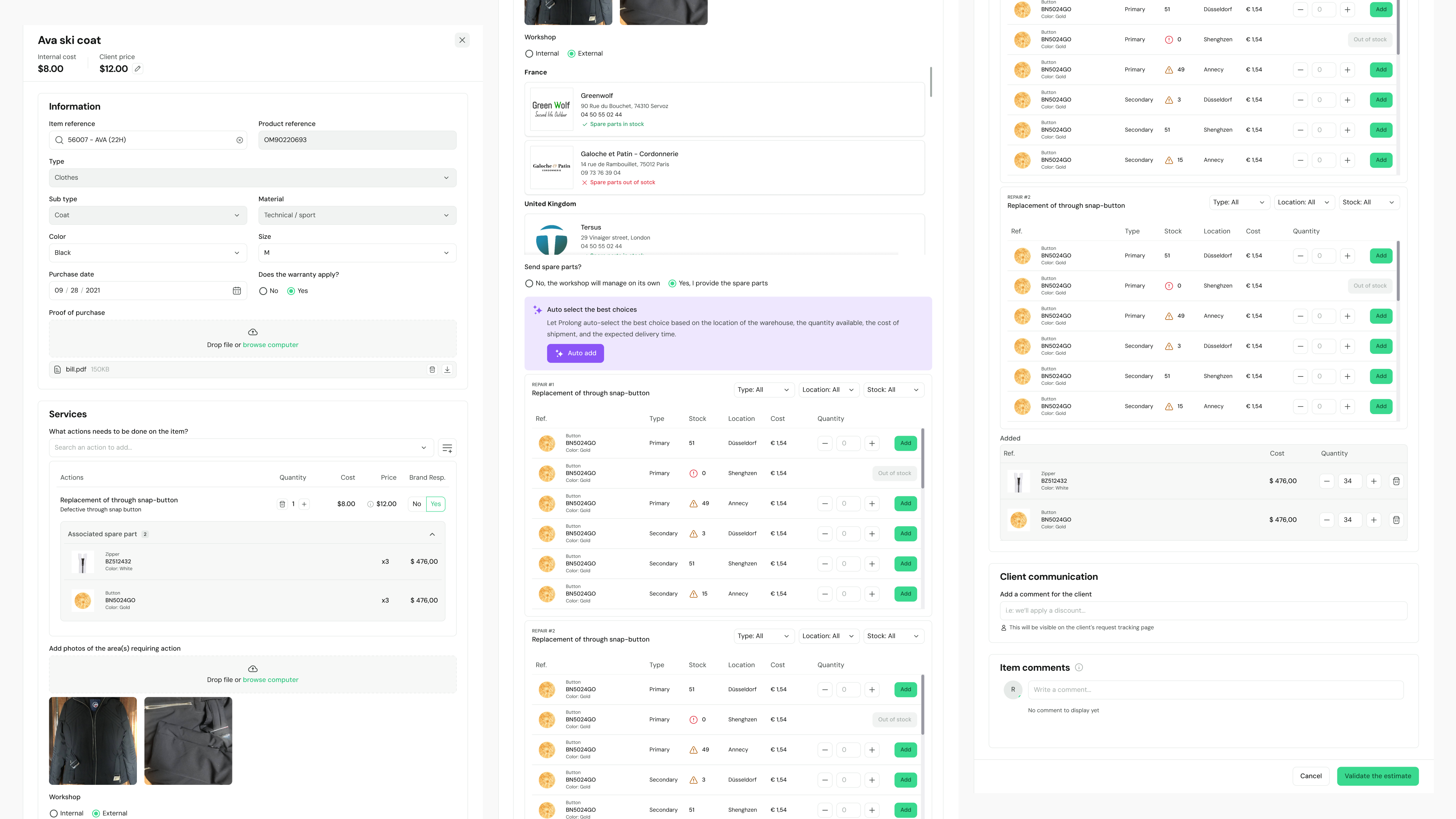 Prolong luxury repair platform design