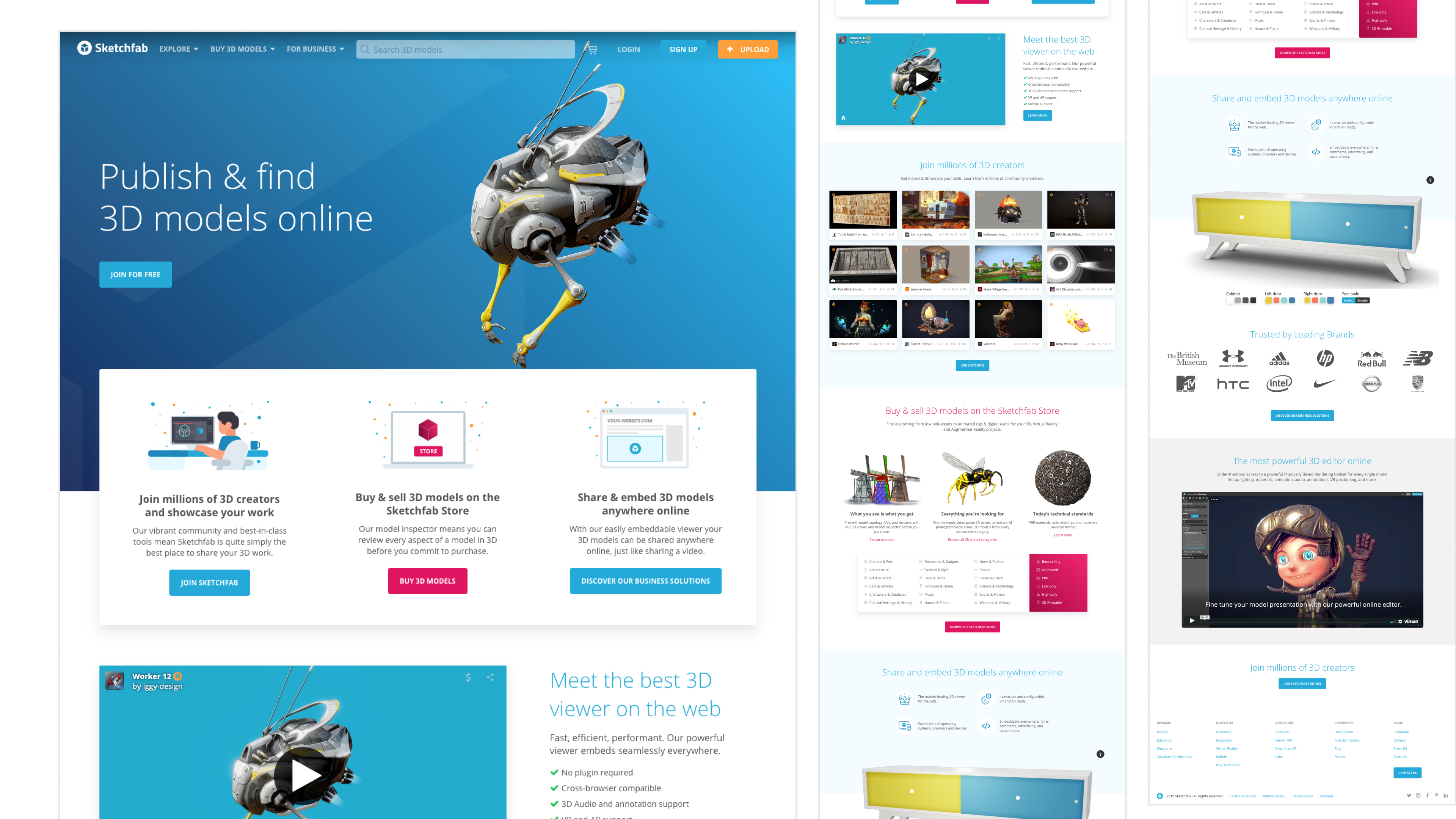 Sketchfab 3D marketplace product design