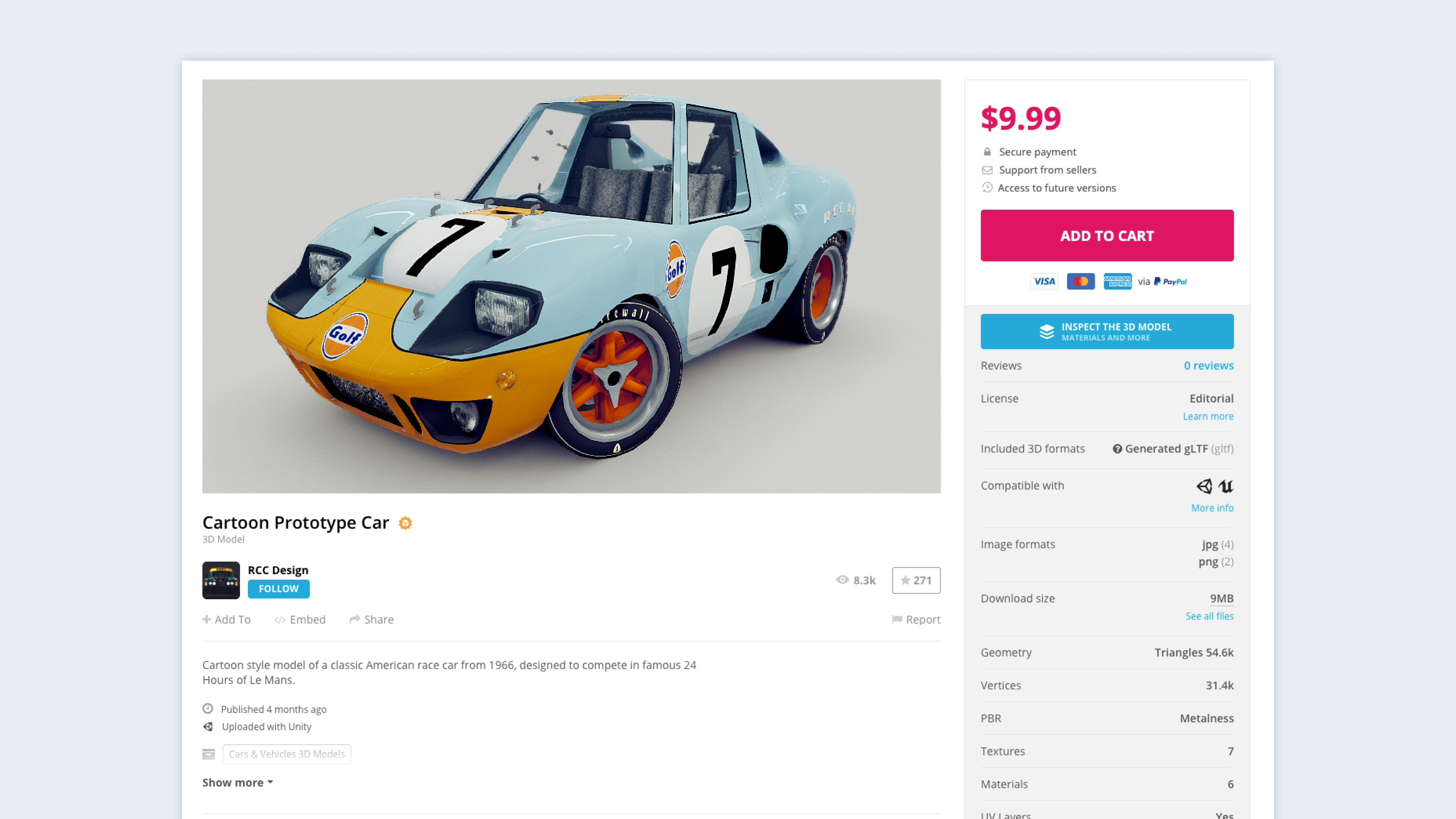 Sketchfab 3D marketplace product design